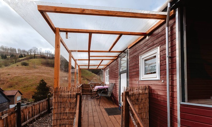 Lerbach Cabin | Cozy Tinyhouse with Pool, Spa & Hot Tub on Sunny Slope