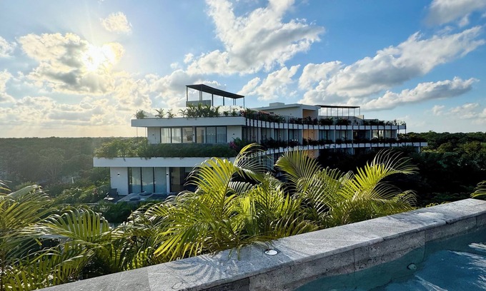 Tulum City Center Condo | TOP FLOOR PH, Private Pool, 24/7 Security, 3 King Beds, A/C, Elevators!