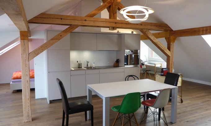 Mattenhof-Weissenbuhl Apartment | Modern 2-Bedroom Penthouse with Rooftop in Bern City