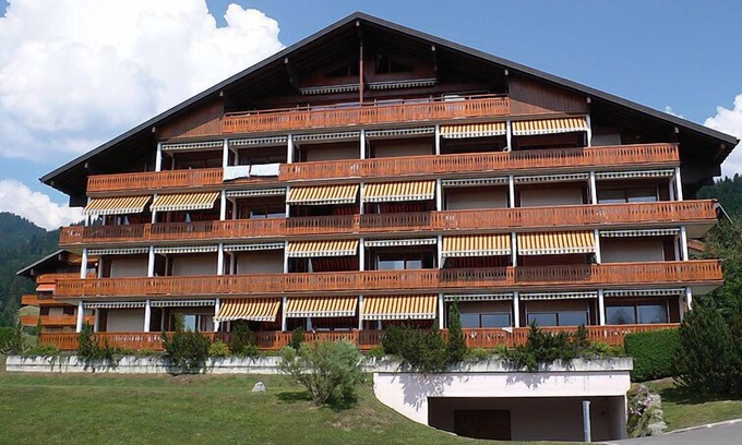 Villars-sur-Ollon Apartment | Experience Comfort at Topaze 2 by Interhome with Lake Views