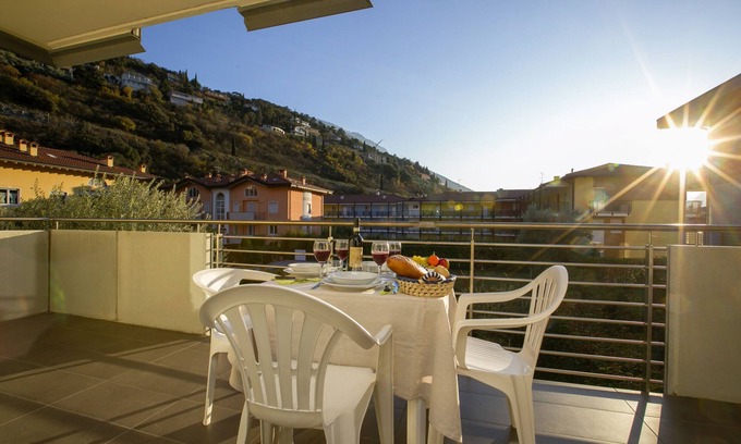 Torbole sul Garda Apartment | Relaxing Poolside Apartment with Balcony in Torbole sul Garda