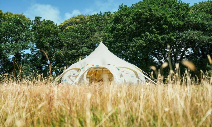 Chacewater RV Rental | Elegant Oceanfront Bell Tent Near Surf and Swim Beaches