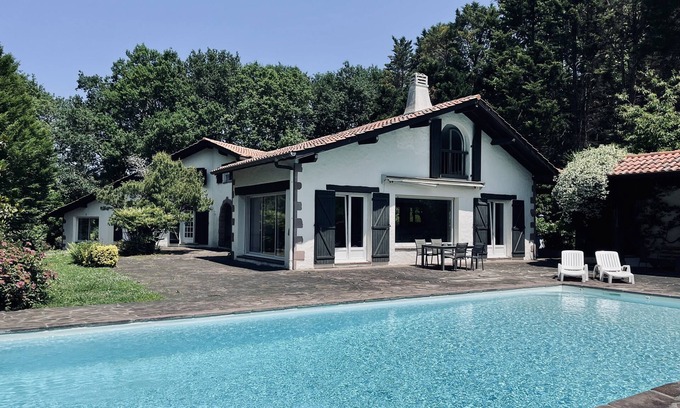 Ascain Villa | Beautiful Basque Villa with Pool and Fronton Near Rhune