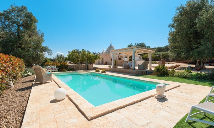 San Michele Salentino Villa | Trullo Milù: Family-Friendly Retreat with Pool & Spa