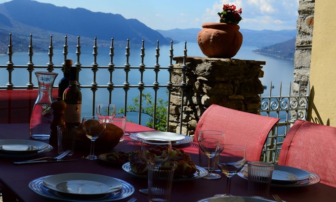 Campagnano di Roma House | Picturesque Stone House Overlooking the Lake with Pool