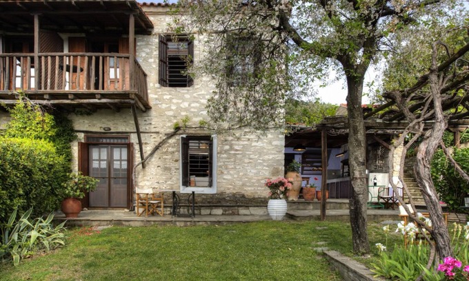 Parthenonas Cottage | Renovated 1930s Cottage with Ocean View and Sunset Bliss