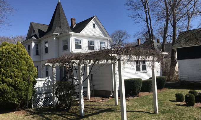 Wakefield-Peacedale House | Idyllic 1875 Victorian with Pool and Scenic Grounds