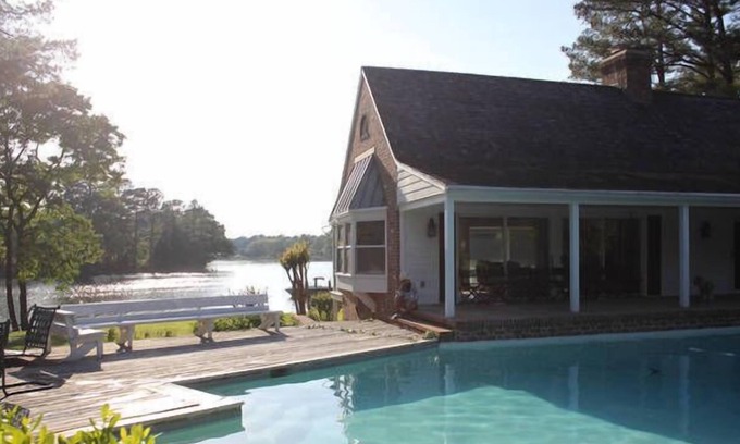 Easton House | Relaxing Easton Waterfront Retreat with Pool and Hot Tub