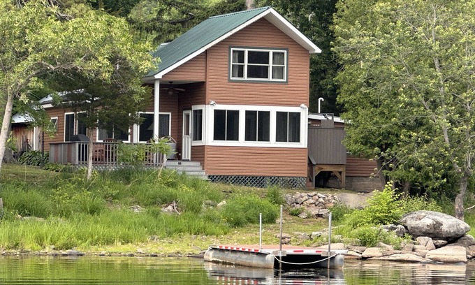 Town of Macomb House | Picturesque Lake Side Cabin on Black Lake with Pool Access