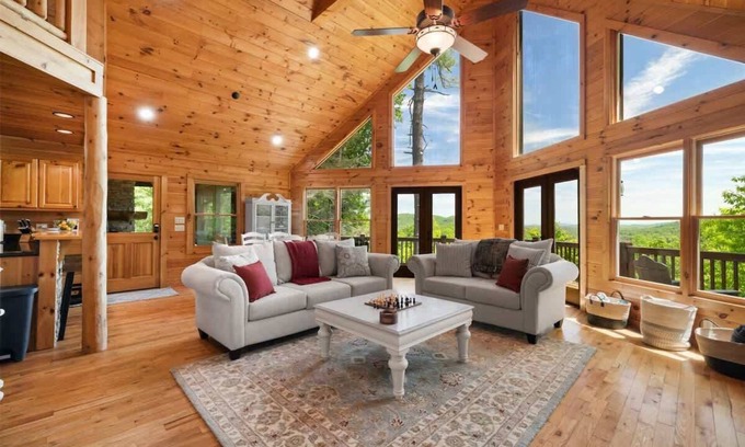 Epworth Cabin | Serene Ridge Retreat: Pet-Friendly with Hot Tub & Sauna