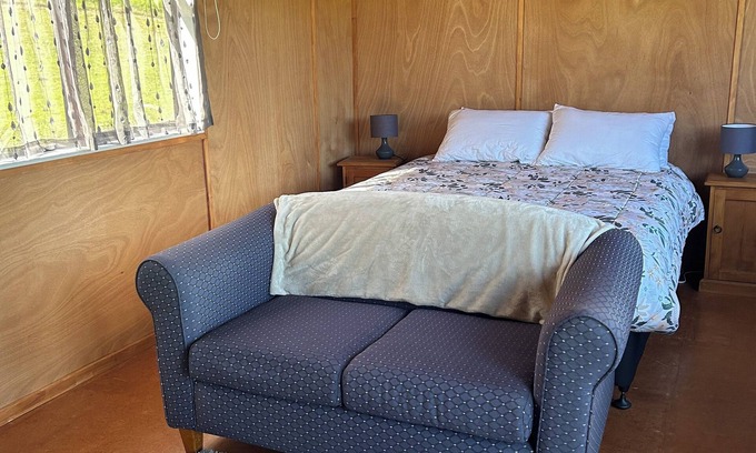 Nelson Region Ski Chalet | Tranquil River setting, Cosy Chalet for two, Pet Friendly.