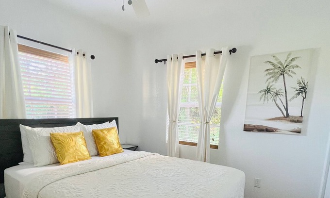 Northwest Point House | Tranquil West Bay Retreat Charming Private Oasis Beaches 10 Minutes Out Sleeps 4