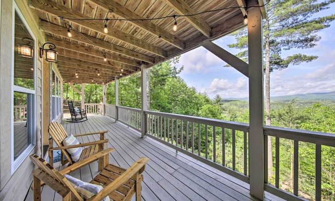 Hidden Lake Cabin | Serene Treetop Hideout with Mountain Views & Spa Amenities