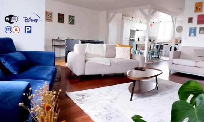 Lognes Apartment | Triplex Cosy à 3 min du RER A et 15 min de Disney