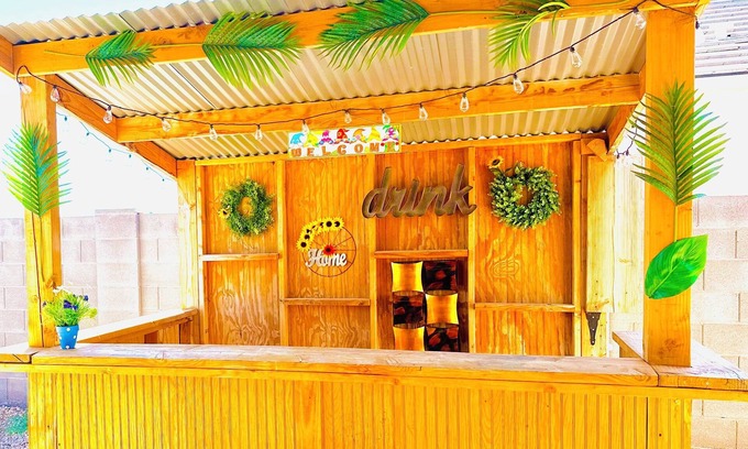 Maricopa House | Explore Our Tropical Desert Oasis with Tiki Bar & Spa
