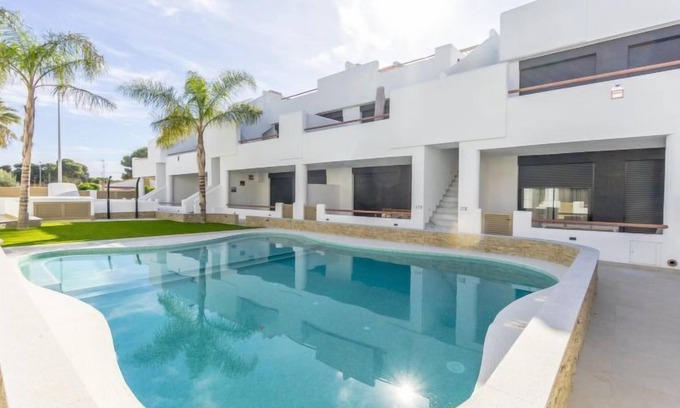 Santiago de la Ribera Apartment | Oceanfront Tropical Beach Penthouse with Pool & Spa