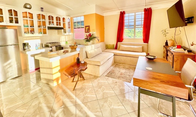 Mahaut Apartment | Tropical Penthouse Overlooking Caribbean Sea