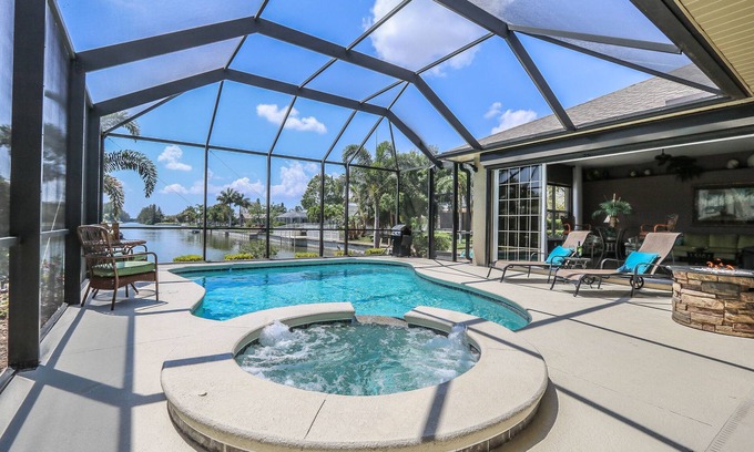 Cape Coral House | Waterfront Paradise with Pool and Amazing Sunset Views