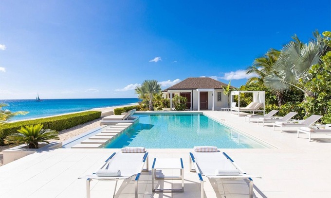 Plum Bay Villa | Beachfront Villa with Pool & Ocean View at Turtle Nest