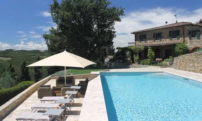 San Pietro in Bossolo Villa | Unforgettable Tuscany Stone Villa with Ocean Views & Spa
