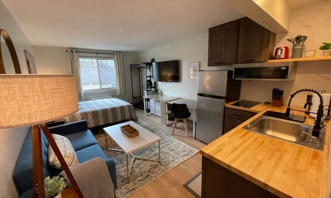 Syracuse Apartment | Comfortable Twin Oaks Extended Stay Studio with Kitchen
