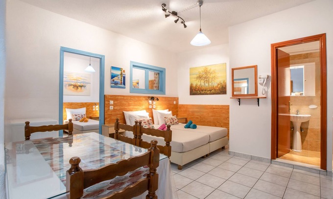 Paros Apartment | Budget-Friendly Two Bedroom Apartment Near the Beach