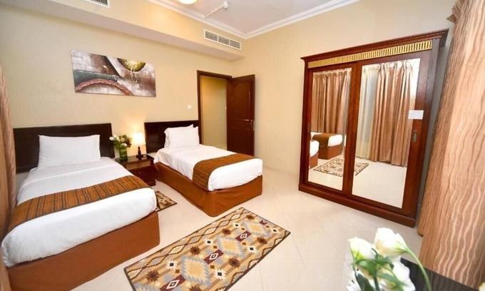Beach & Coast Hotel | Cozy Two Bedroom Apartment Steps from Al Khan Beach