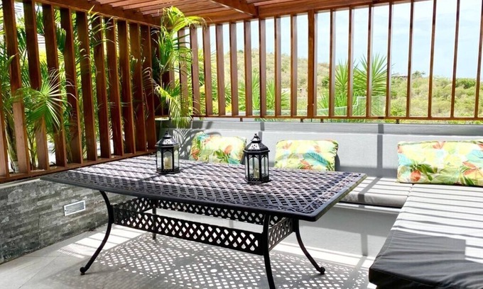 Falmouth Harbour Apartment | Stylish Ocean View Retreat with Private Pool & Spa