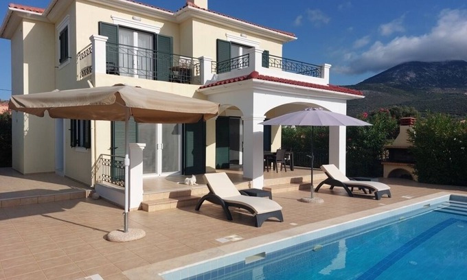 Karavados Villa | Two bedroomed villa, each with balcony and ensuite, and a private pool