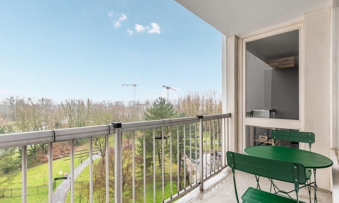 La Madeleine Apartment | Ideal Two-Bedroom Retreat with Balcony & Parking
