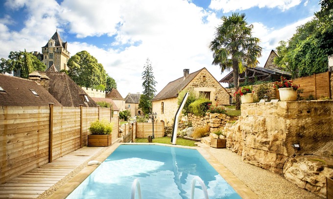 Montfort House | Unwind in a Quaint Stone House with Heated Pool & Views