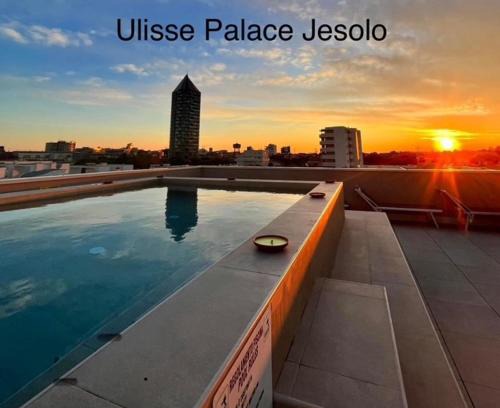 Lido di Jesolo Apartment | Elegant Ulisse Palace: Oceanfront Pool & Hot Tub Retreat