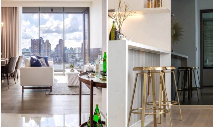 Wang Mai Apartment | Ultra Stylish Asok Terminal 21 Sleeps 4 near BTS