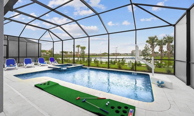 Florida Center House | Unique Utopia: Dive into Poolside Fun and Family Comfort