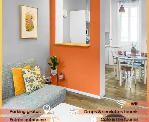 Montlucon Apartment | Enjoy a Cozy Stay at Une halte sympa! Rated 8.6/10