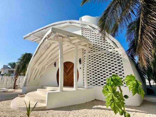 San Crisanto Villa | Beached Front Casa Kyma with Pool & Ocean Views in Yucatan