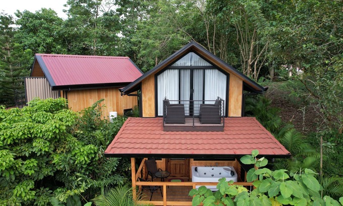 Monterrey Cabin | Cozy Cabin Retreat with Forest Views & Hot Tub Near La Fortuna