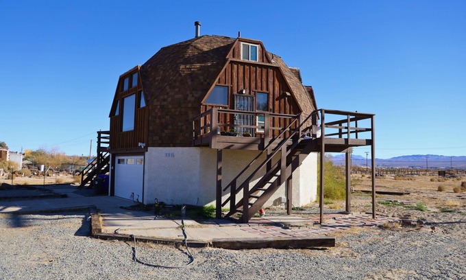 Barstow House | Unique Dome Home in Barstow w/Game Room & Private Spa!