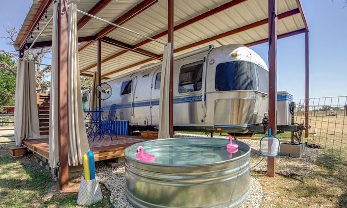Granbury House | Idyllic Farm Stay in Airstream with Ocean Views and Pool