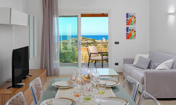 Golfo Aranci Apartment | Inviting Villa Marconi 8: Sea View & Sun Terrace Retreat