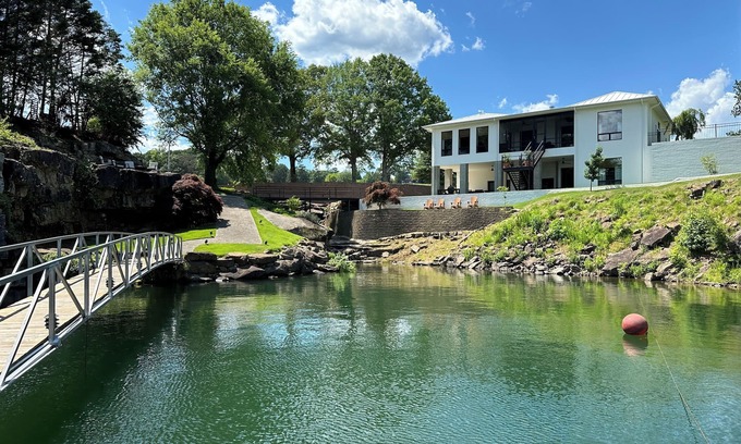 Crane Hill Villa | Waterfront Retreat with Lake Access and Pontoon Rentals
