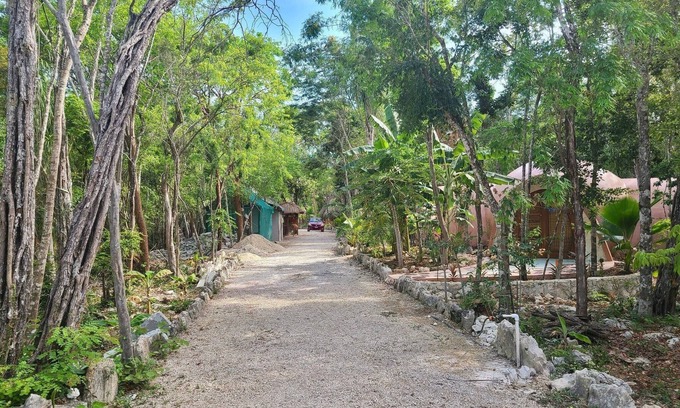 Soliman Bay Apartment | Eco-luxe Dome Retreat with Cenote Access & Bike Rentals