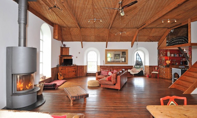 Trewarmett House | Charming Old Chapel Steps from the Beach with Great Amenities