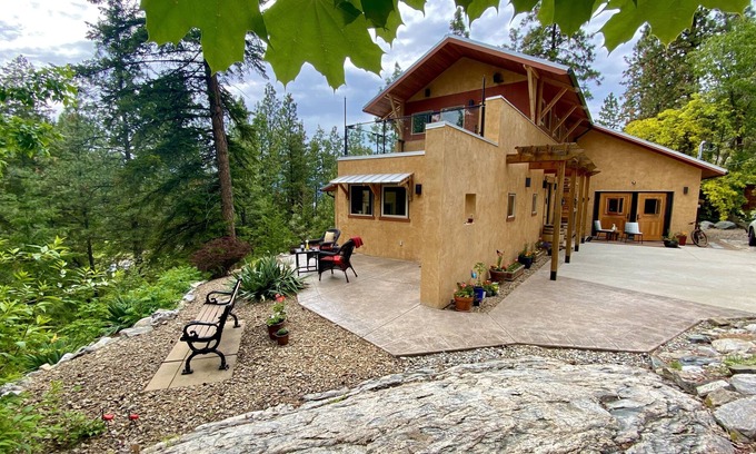 Okanagan-Similkameen Ski Chalet | Unique Riverside Chalet with Private Forest Retreat