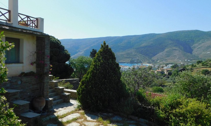 Ormos Korthiou Villa | Quaint Stone Farm House with Breathtaking Ocean Views