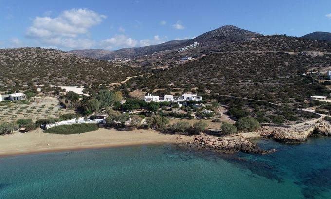 Paros Villa | Beachfront Villa at Faragas with Pool and Ocean Views
