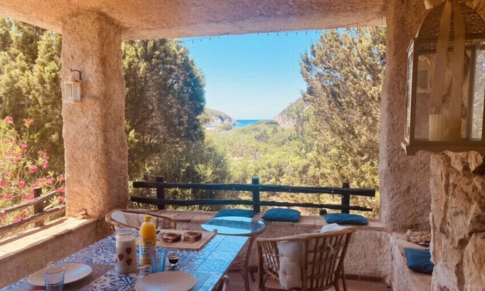 Sant'Antioco Villa | Inviting Villa with Ocean View & Private Beach Access