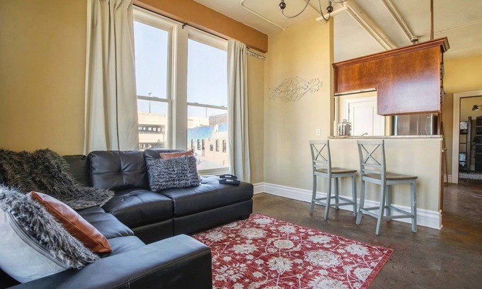 Downtown Springfield Apartment | Modern 2 Bedroom Loft in Vibrant Downtown with Spa & More