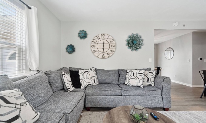 Lansing House | Comfortable Lansing Home with Basement Theater Room