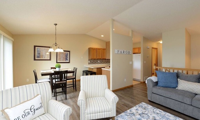 West Fargo House | Convenient Twin Home Near Sanford Medical Center with Breakfast